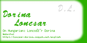 dorina loncsar business card